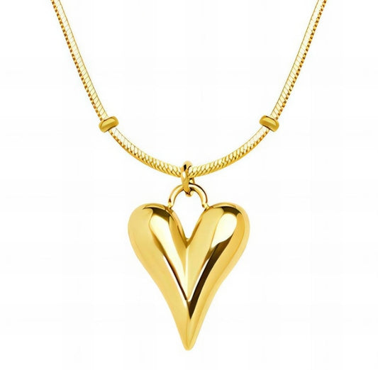 Long heart necklace