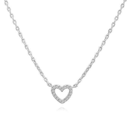 Silver heart necklace